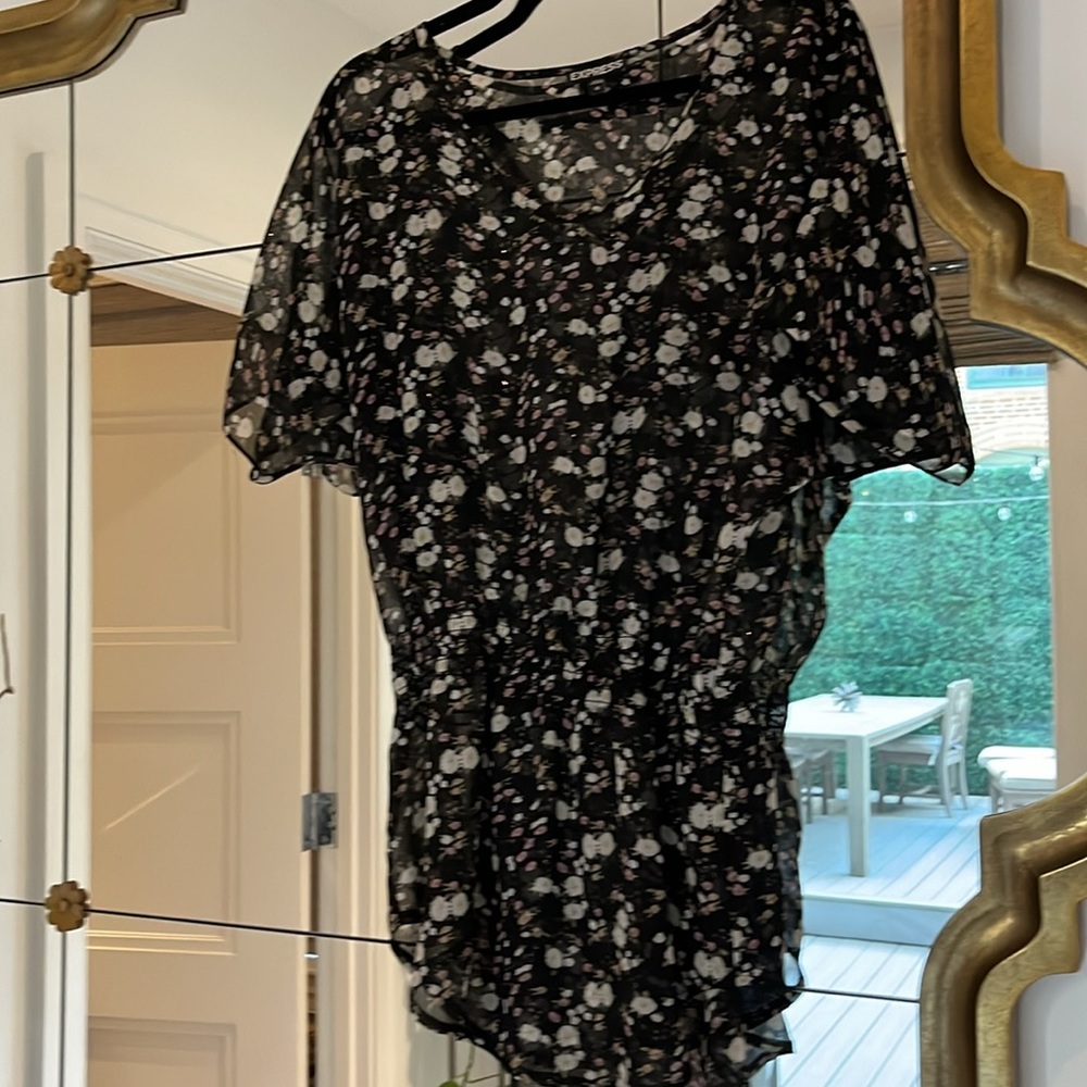 Silky sheer blouse